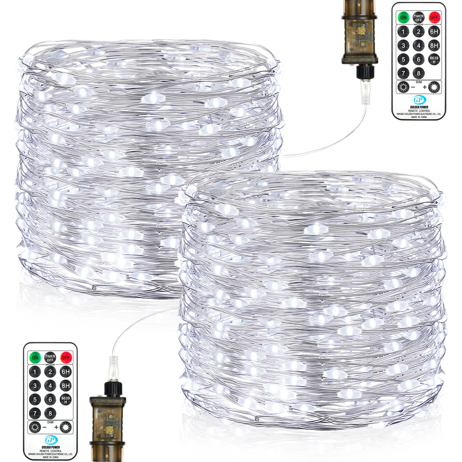 Vacoulery 18M Fairy Lights Plug in, Garden Lights Mains Powered, 150LEDs Outdoor Fairy Lights with Remote 8 Modes, Copper Wire String Lights Mains Powered for Indoor Wedding Christmas Patio