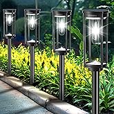 COXSENI Solar Path Lights Outdoor 8 Pack, Bright Solar Pathway Lights Outside Waterproof, Solar Powered Landscape Lights for Walkway Driveway Lawn Patio Sidewalk Garden Yard, Cool White