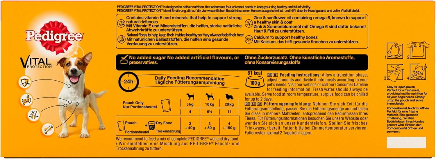 Pedigree Adult Dog Wet Food in Pouch, Mixed Selection in Jelly, 40x100g, 4 kg (Pack of 1) - Image 4
