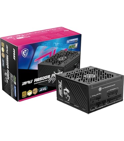 Amazon.com: MSI MAG A850GL PCIE 5 & ATX 3.0 Gaming Power Supply