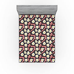 Ambesonne Bacon 2 Pack Fitted Sheet, Yummy Protein