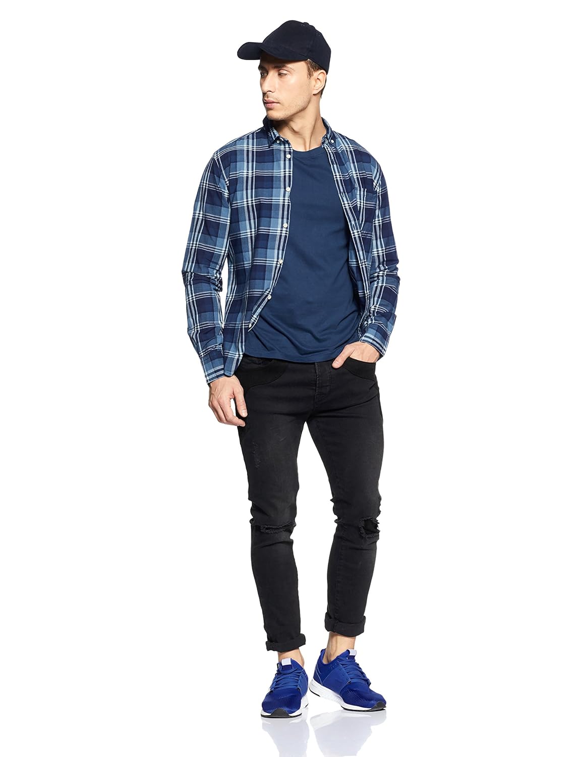 flying machine men's checkered slim fit casual shirt