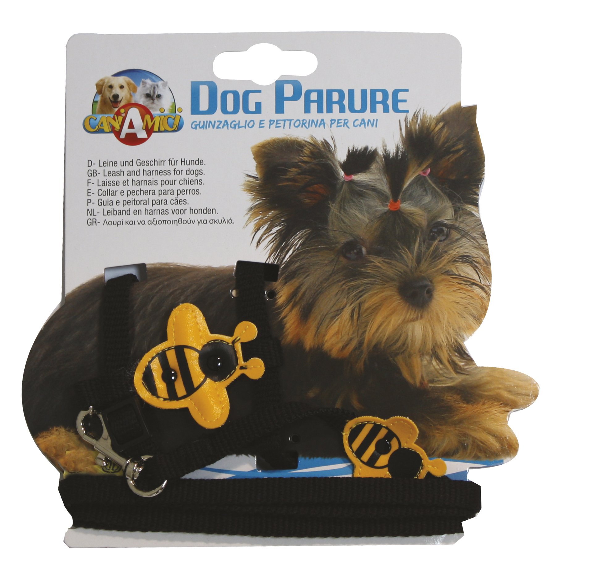 CROCI Nylon Leash and Harness Bee Set