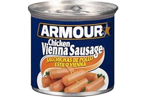 Armour Star Chicken Vienna Sausage, Canned Sausage, 4.6 OZ (Pack of 24)
