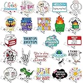 Feifeiya 24 Pcs Funny Badge Reel Nurse Cute Retractable Name ID Clip Badge Holder for Doctor Student Medical Assistant Coworker Work Accessories Bulk Gifts(Funny Style)