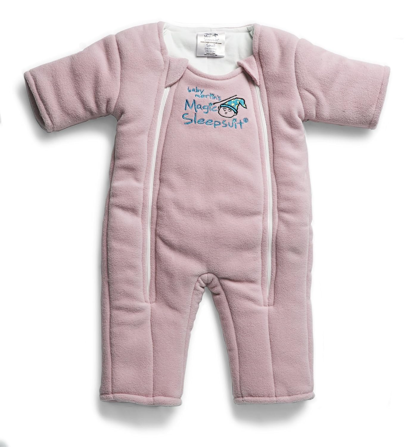 Baby Merlin's Magic Sleepsuit - Swaddle Transition Product - Microfleece - Pink 3-6 Months