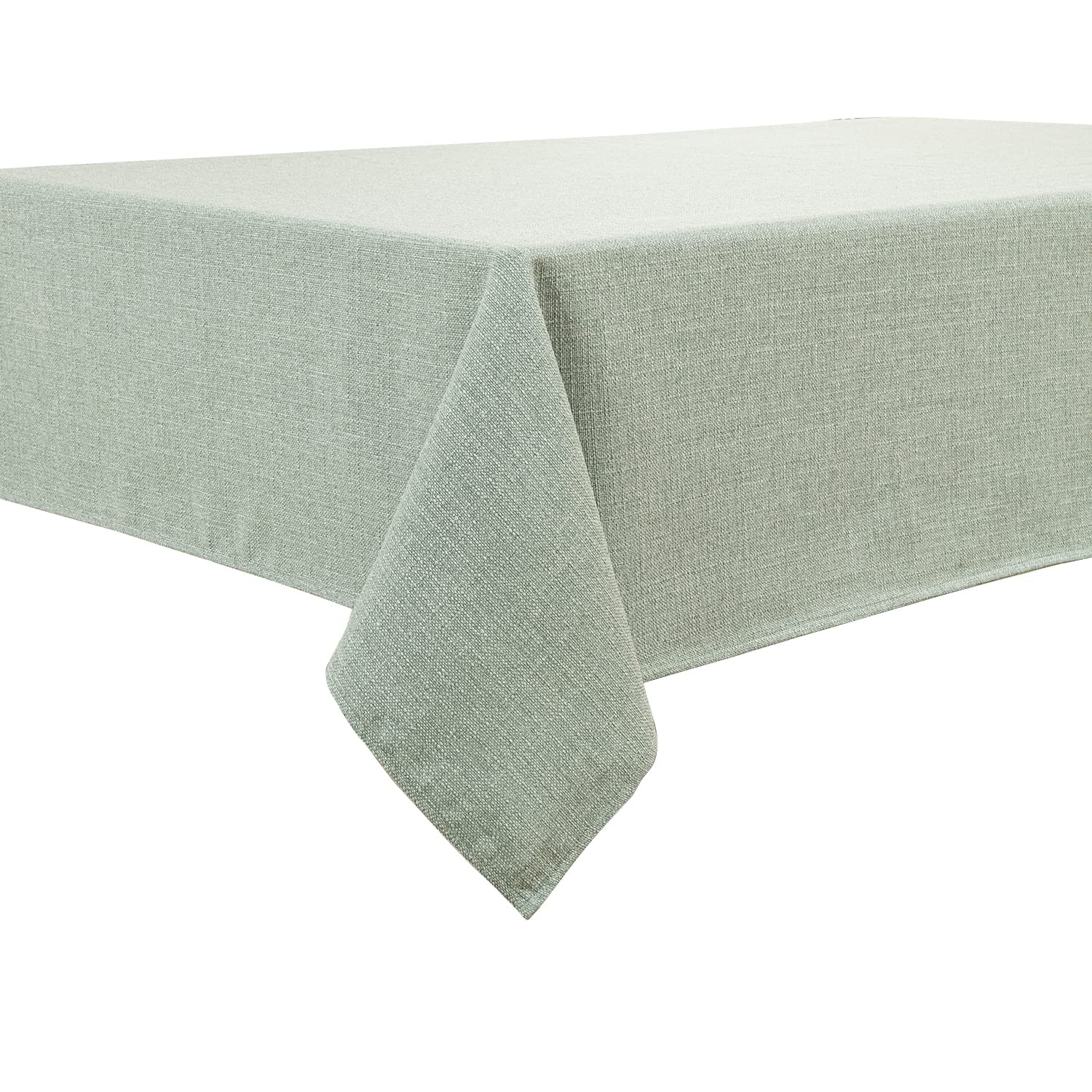 BALCONY & FALCON Rectangle Tablecloth, Wrinkle Resistant and Water Proof Table cloth, Decorative Linen Fabric Tablecloths for Dining, Parties, Kitchen, Wedding and Outdoor Use (Sage Green, 145x215cm)