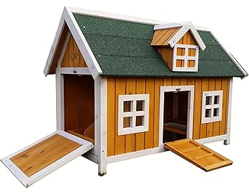 Poulailler Avec Nichoir Interne Sécurisé Et Plateau De Nettoyage Amovible Coulissant