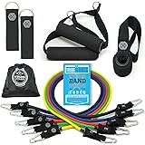 Tribe Resistance Bands Set, Exercise Bands for Working Out - Includes Stackable Workout Bands, Handles, Ankle Straps, Door Anchor, Carry Bag & Advanced eBook