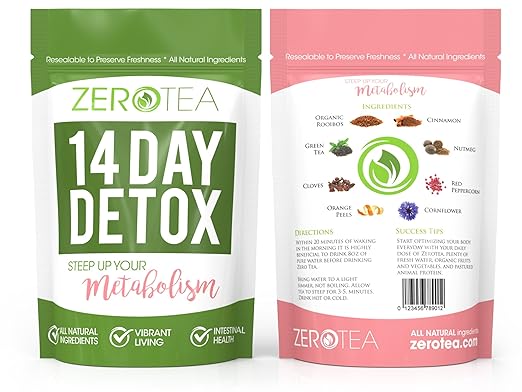 Zero Tea 14 Day Detox Tea, Weight Loss Tea, Teatox Herbal Tea for Cleanse https://amzn.to/2BwaBN2