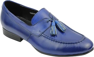 mens blue driving shoes