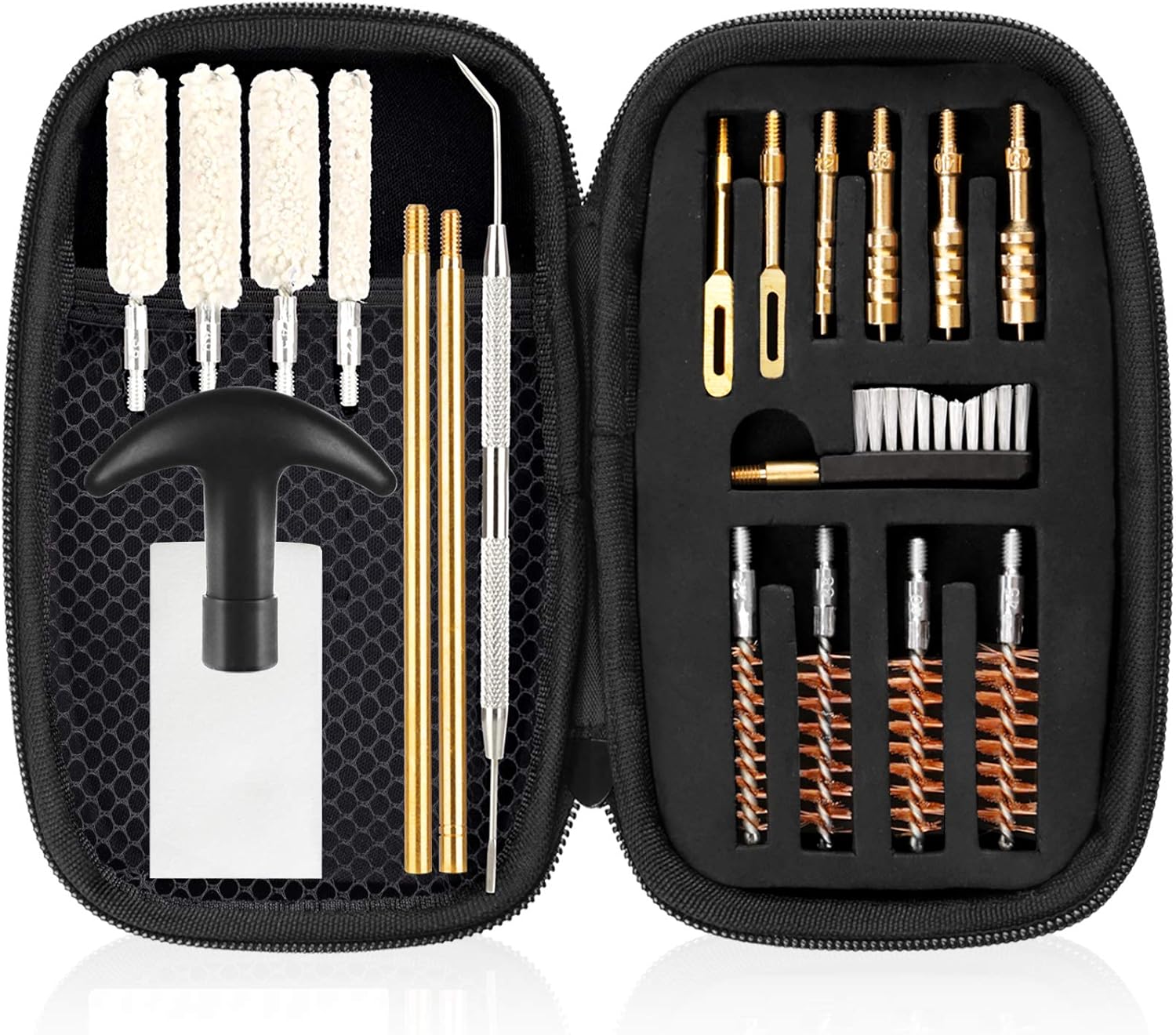 HUNTSEN Gun Cleaning Kit for Handgun Pistol Shotgun Cleaning Kit with Portable Case: Kitchen & Dining