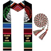 Graduation Stole, Mexican Graduation Sash for 2026 College Graduates Gifts | With Black Tassel &amp; Honor Cord, Satin face, Double-sided