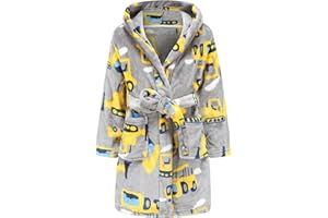 BTPEIHTD Kids Hooded Bathrobe Girls Soft Plush Hooded Flannel Pajamas Sleepwear Boys Spa Robe
