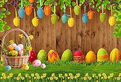 7X5ft Easter Photography Background Colorful Eggs