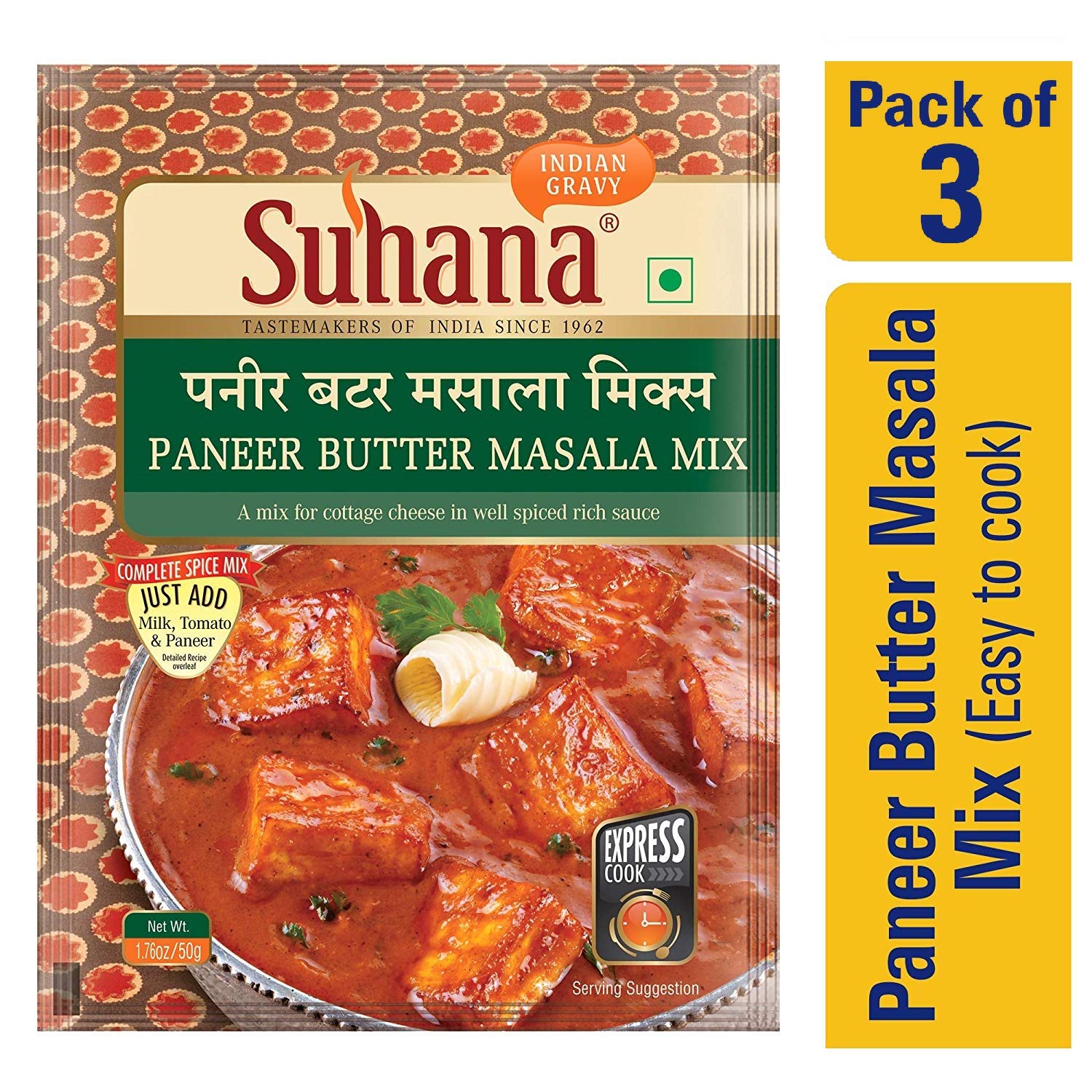 Suhana Paneer Butter Masala 50g Easy To Cook Pack Of 3 Amazon
