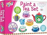 Galt Paint a Tea Set 11 Pc Mini Tea Party Kids Craft Kit Rainbow Paints