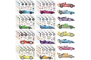 Abilat 32 Sheets Make a Face Race Car Stickers for Kids Make Your Own Race Car Stickers Sheets Racing Themed Birthday Party Favor School Rewards DIY Art Craft Supplies