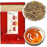 Golden Monkey Tea Loose Leaf Chinese Jin Jun Mei Black Tea with Gold Tips Smooth and Soft Taste Tongmu Guan Origin 金骏眉 红茶 5.29oz/150g