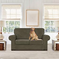 WEERRW Velvet Couch Covers for 2 Cushion Couch Sofa