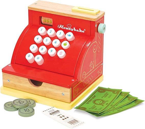 Honeybake Le Toy Van Tv295 Red Madera Caja registradora: Amazon.es: Juguetes y juegos