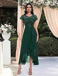BeryLove Sequin Formal Dresses for Women Flutter