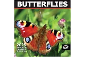 MICASA PRESS MICASA Butterflies 2025 Wall Calendar 12 Month | 12" x 24" Open | Thick & Sturdy Paper | Giftable Insect Calendar 2025 | Animals Calendar 2025