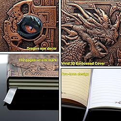 Haxtec DND Notebook 3D Embossed Copper Dragon