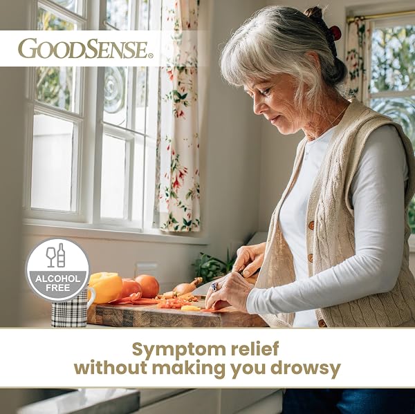 GOODSENSE TUSSIN COUGH SYRUP DM, RASPBERRY FLAVOR, EFFECTIVE RELIEF FOR COUGH AND CHEST CONGESTION, THINS MUCUS, 8 FL OZ