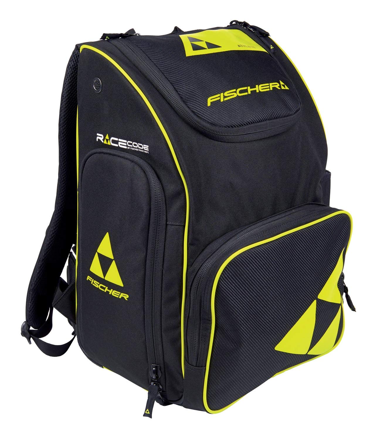 Fischer Unisex โ Adult, Black/Yellow Race Backpack 55 L, 57 x 37 x 31 cm