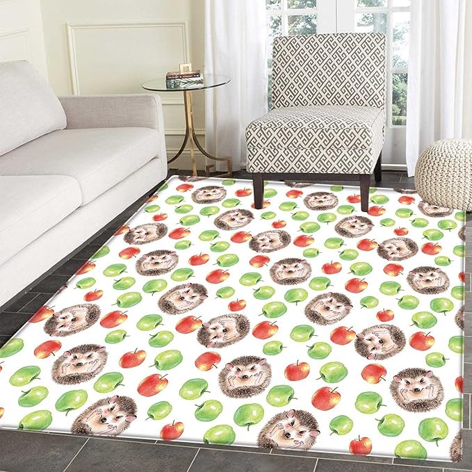 Alfombra pequeña de Manzana con ilustración armoniosa de Manzanas Flora