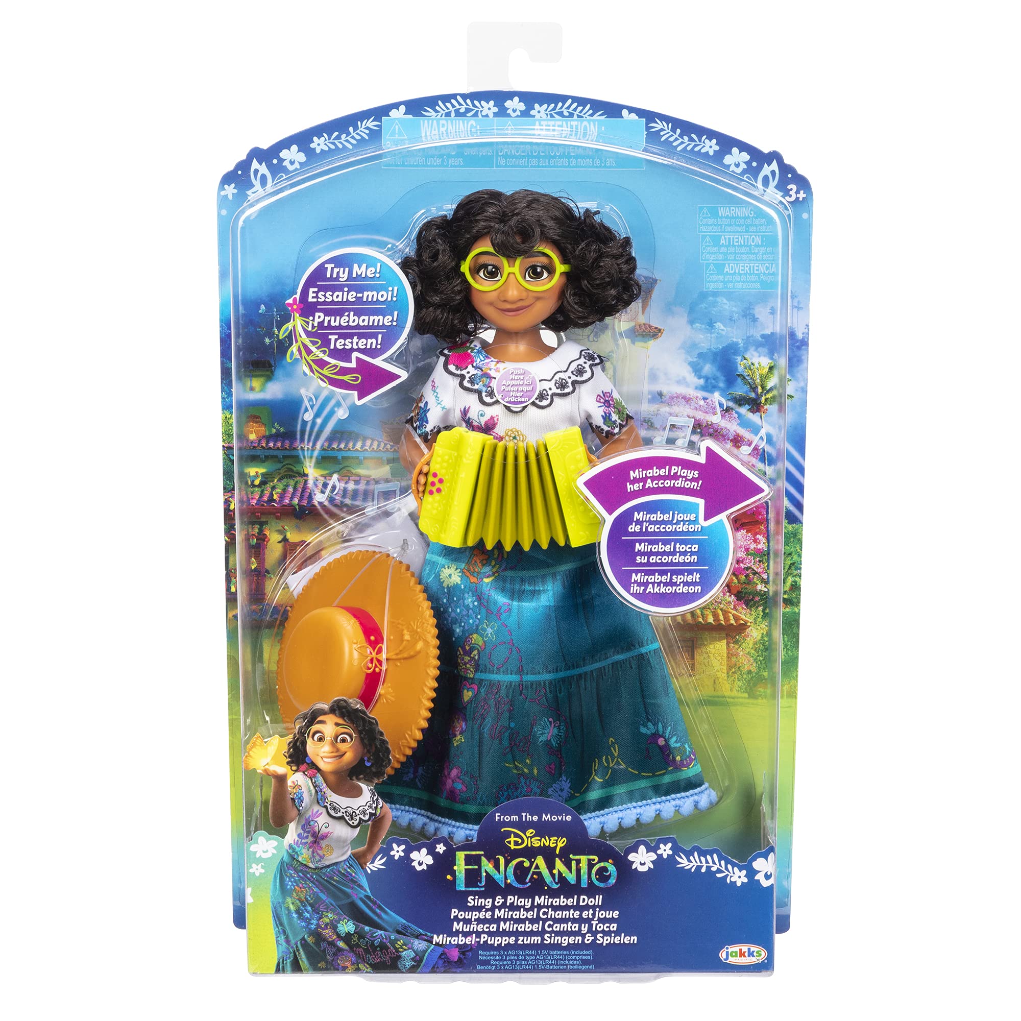 Disney Encanto Mirabel Doll Sing & Play, Sings Music and Plays The Accordion