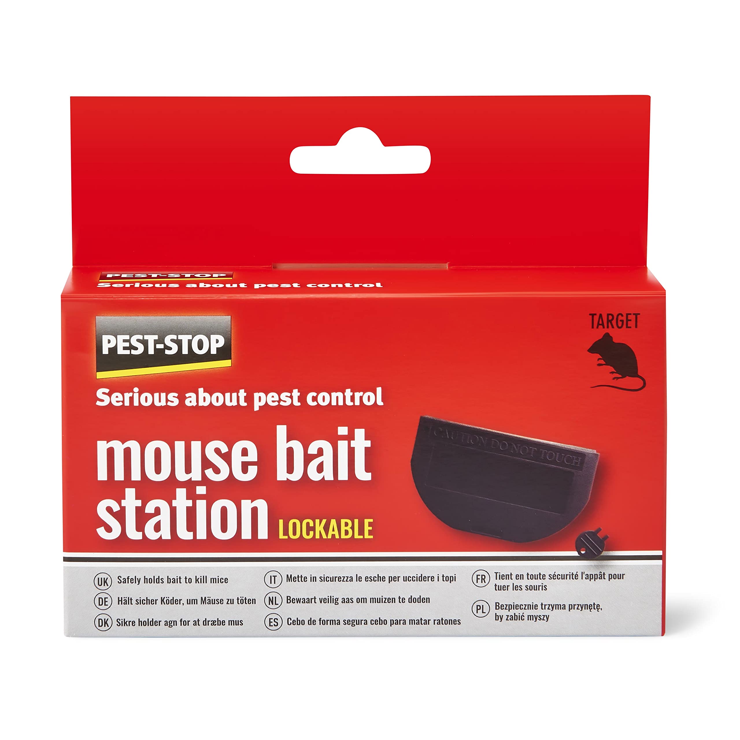 Pest-Stop Lockable Mouse Bait Station - Bait Box for Pest Control - Effective Rodent Control - All Weather Use Indoor and Outdoor - Mice Control for Home, Office, Garden, Industry