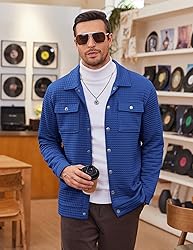 COOFANDY Men's Shacket Casual Button Down Shirt