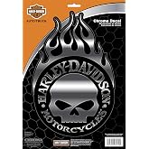 Chroma 003279 Harley-Davidson Skull Classic Emblem Decal, 1 Pack