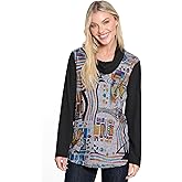 Ali Miles womens Printed Knit Tunic Heat-set Details