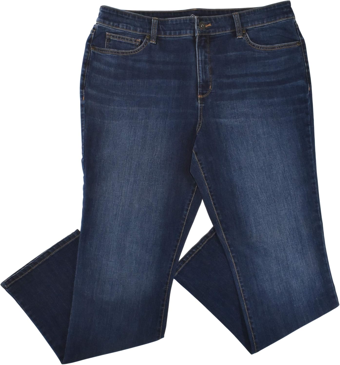 St. John's Bay Women's Midrise Straight Leg Jeans (Dark Formation) at