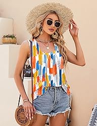 KTILG Color Block Tops for Women 2025 Trendy Summer