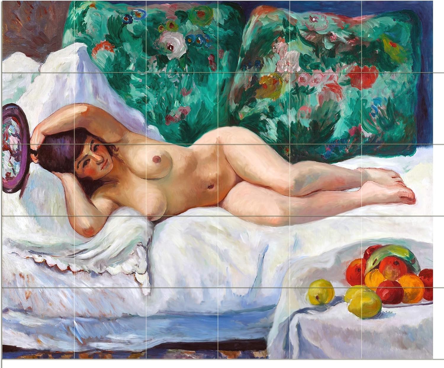 Odalisque H Manguine Girl Nude Tile Mural Kitchen Wall Backsplash Marble Ceramic - Picture 15 of 18