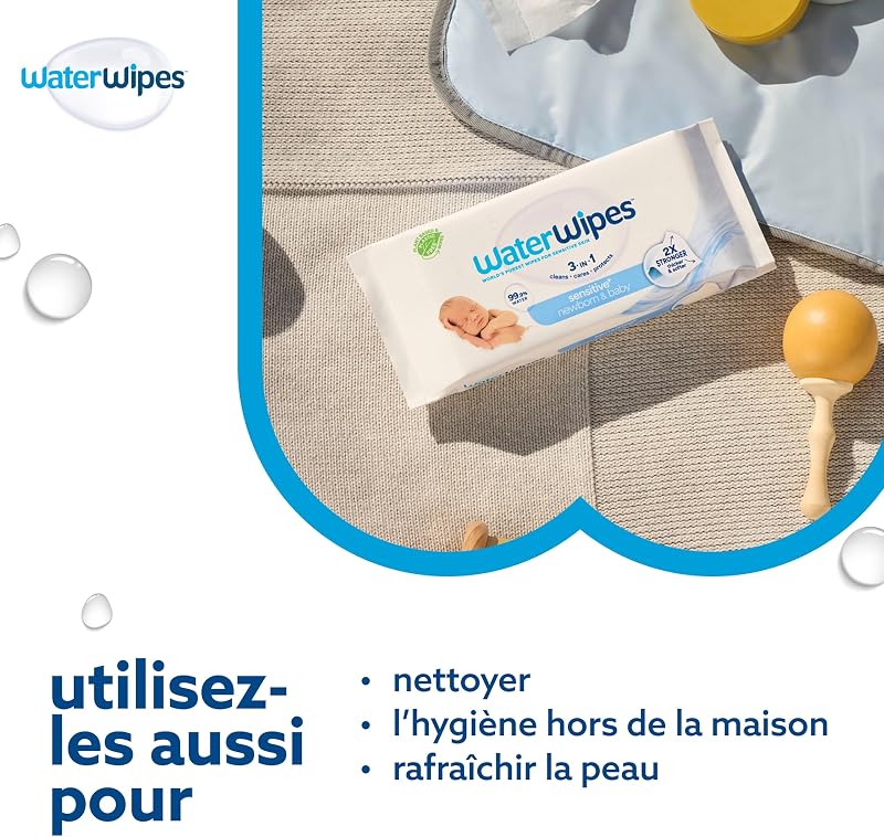 Sensitive+ Newborn & Baby Wipes, 12 Paquets