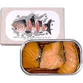 Canned Smoked Salmon in Extra Virgin Olive Oil by Jose Gourmet, Wild Caught Portuguese Salmon, Tinned Fish in Olive Oil, High Protein Sustainable Seafood Snacks, Omega 3, Fair Trade, 90g Can