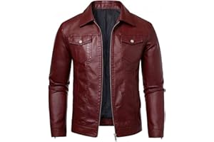 Leather Jacket Men Black Faux Leather Jackets Mens Moto Biker Coat Outwear Windproof