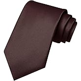 JEMYGINS Solid Color Tie Mens Necktie for Business and Wedding