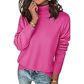 Zeagoo Women's Turtleneck Sweater Long Sleeve Spilt Hem Casual Knit Pullover Chunky Fall Winter Jumper Top 2026