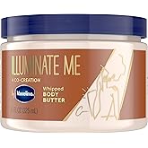Vaseline Illuminate Me Shea Butter Whipped Body Butter for Melanin Rich Skin Provides 24 Hour Moisturization for Dry Skin 11 oz