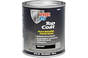 POR-15 Gloss Black Top Coat Paint 32 fl oz-Direct to Metal Paint | Sheds Moisture & UV Light | Long-term Sheen & Color Retent