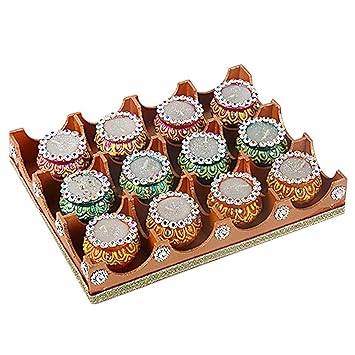 Buy Fossilbeater Ascension Matka Kalash Diya Candle Mitti Clay