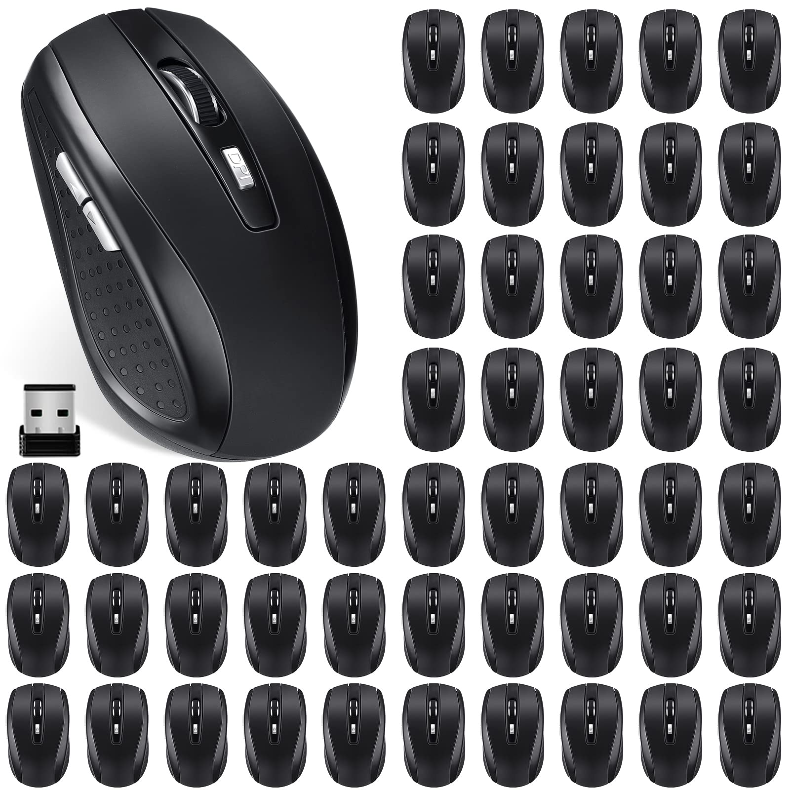 Photo 1 of Macarrie 12 Pack Wireless Mouse for Laptop 1200dpi Wireless Computer Mouse Bulk with 6 Buttons Included USB Receiver Compatible for Windows, Pc, Computer