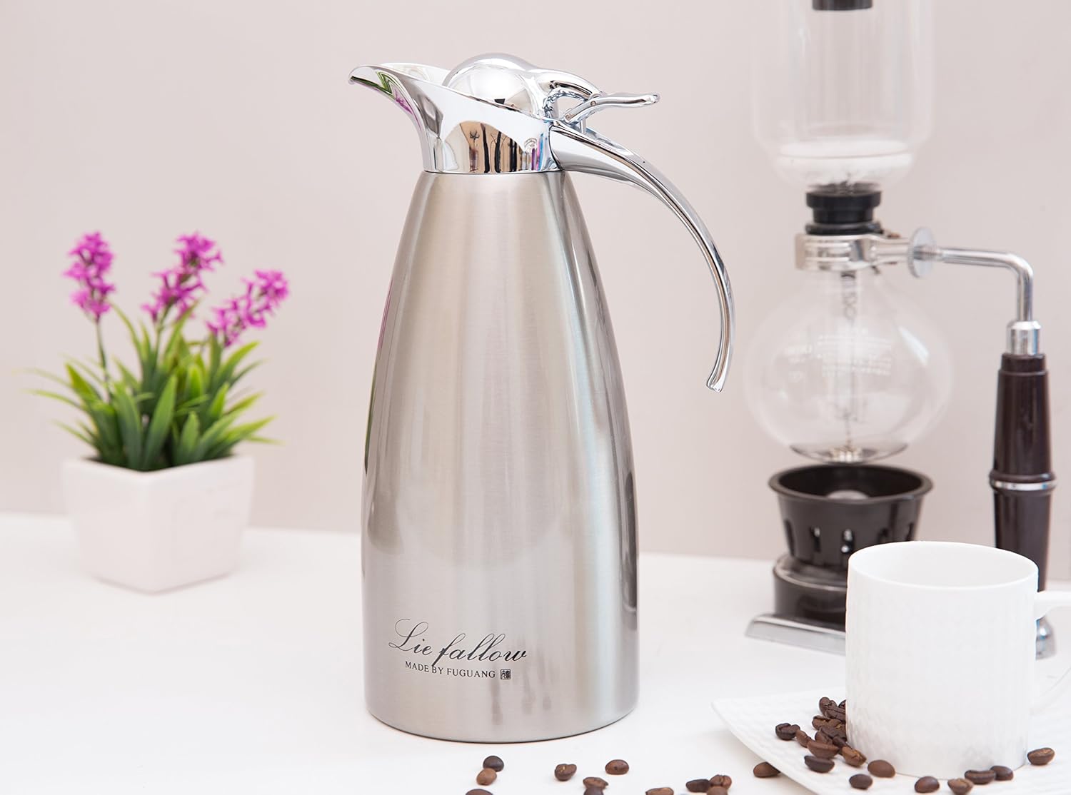 1 5l Carafe Pour Boissons Chaudes Et Froides Argent Isotherme Eau Pithcher 1500 Ml Isotherme Carafe 1 5l Us Red Bouteille Isotherme Double Paroi En Acier Inoxydable Thermique Coffee Pot Services A The Et