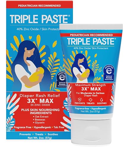 Amazon.com: Triple Paste Diaper Rash Cream for Baby - 8 Oz Tub